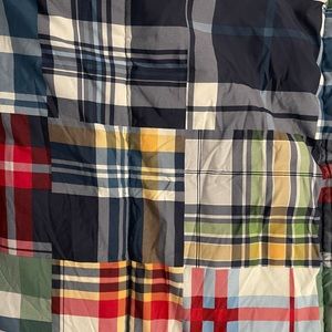 Pottery Barn Madras Twin Comforter and Standard Pillow Set